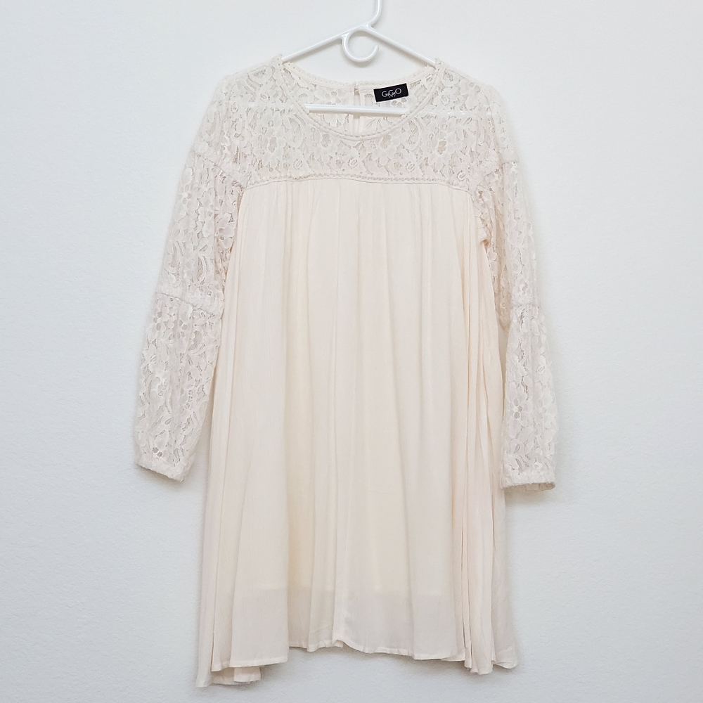 Cream Lace Maternity Dress